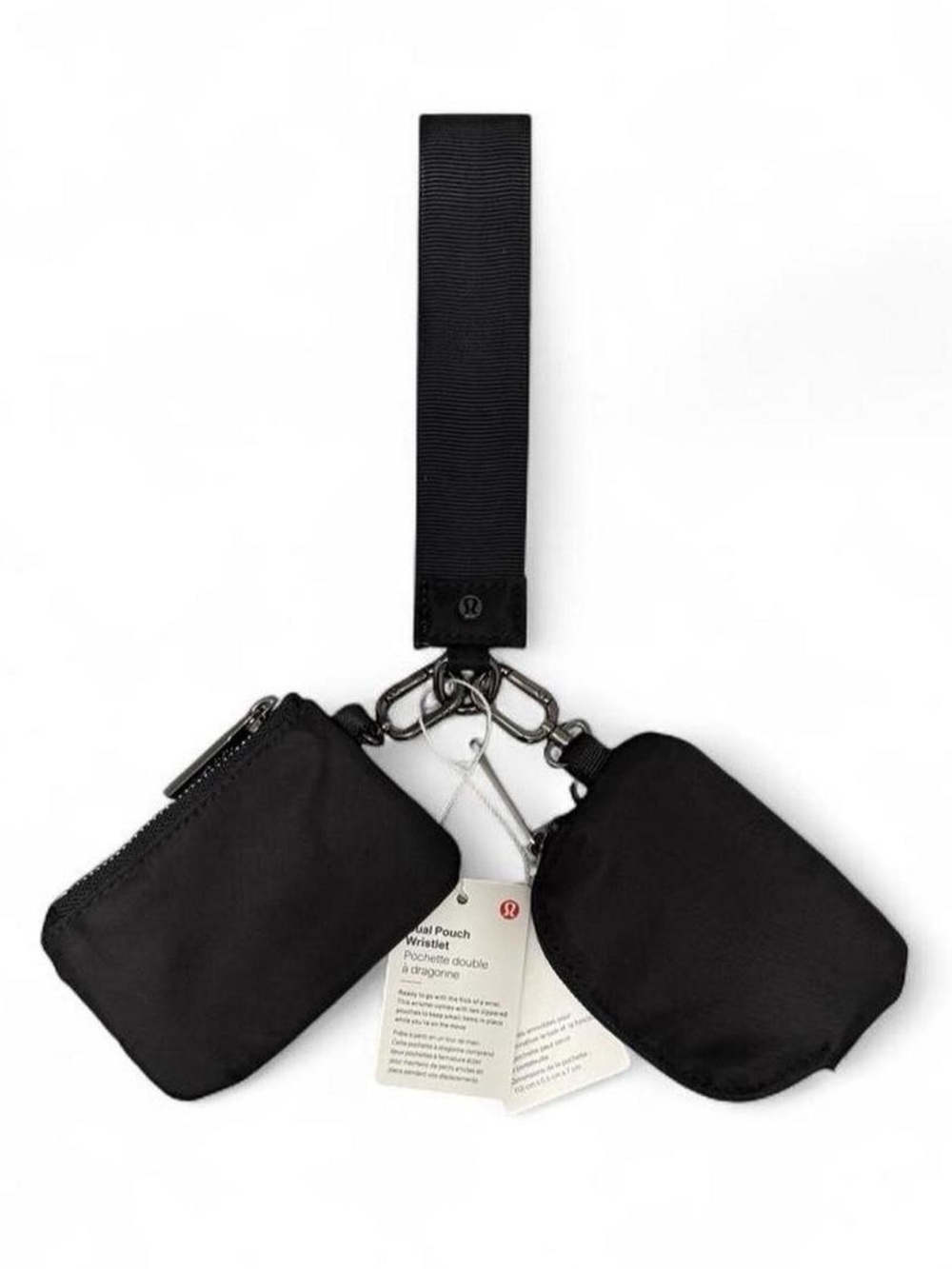 lululemon dual pouch wristlet black - Picture 2 of 4
